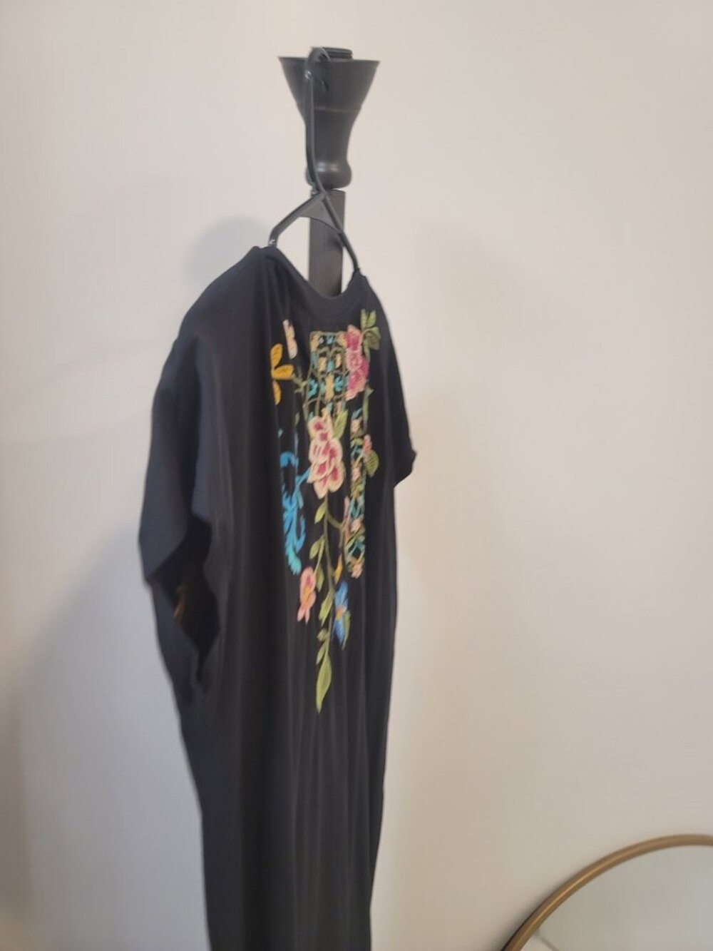 Johnny Was JWLA Edie Relaxed Knit Midi Dress Boho Chic J32224 S Deep Iris - Picture 6 of 8